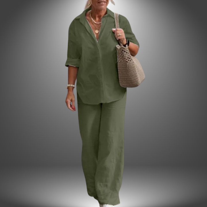 Ismini - Camisa y Pantalón de Algodón Hechos a Mano