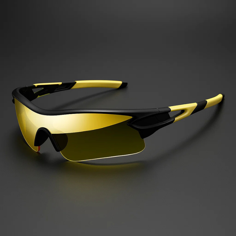 VeloShade - Gafas de Sol Deportivas de Ciclismo Envolventes con Cristales Espejados