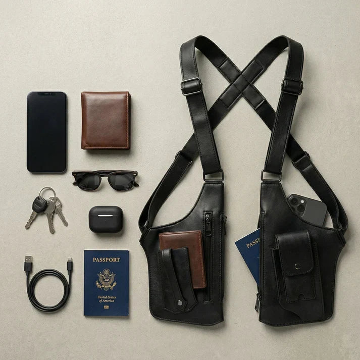 Brousseau - Arnés Tipo Bandolera Ajustable con Funda Multiusos
