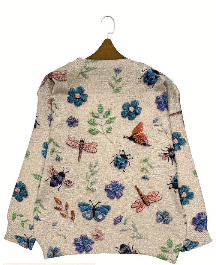 Lesa - Jersey Con Estampado Floral Y De Insectos