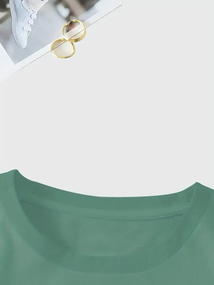 Aimilia - Elegante Camiseta De Manga Corta Con Estampado Floral