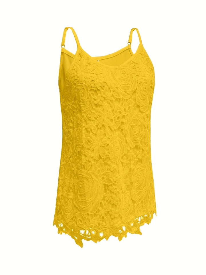 Juna - Elegante Sin Mangas Enlace Top Con Cuello En V