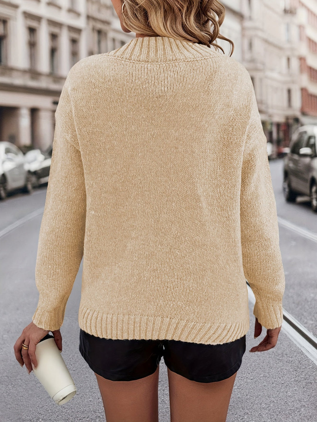 Chrystel - Jersey Con Motivo De Corazón y Cuello En V