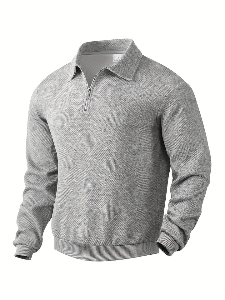 Baldrick - Sudadera Vintage Con Cremallera y Diseño Geométrico