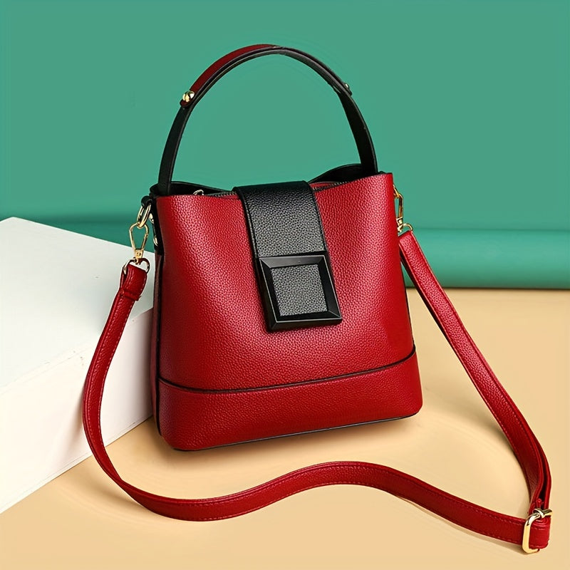 Maladho - Elegante Bolso Tipo Cubo Con Correa De Hombro Ajustable