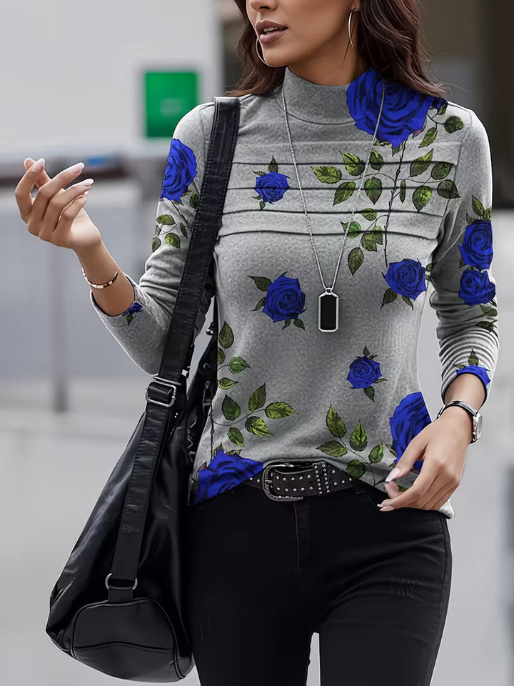 Zunni - Top De Cuello Alto Con Estampado Floral