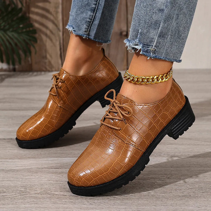 Niyra – Zapatos Derby Con Cordones y Suela Gruesa