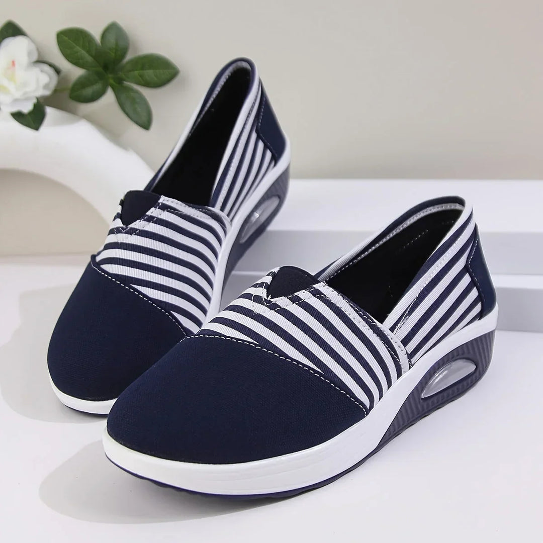 Tasha - Cómodas Zapatillas Ortopédicas Sin Cordones Rayas