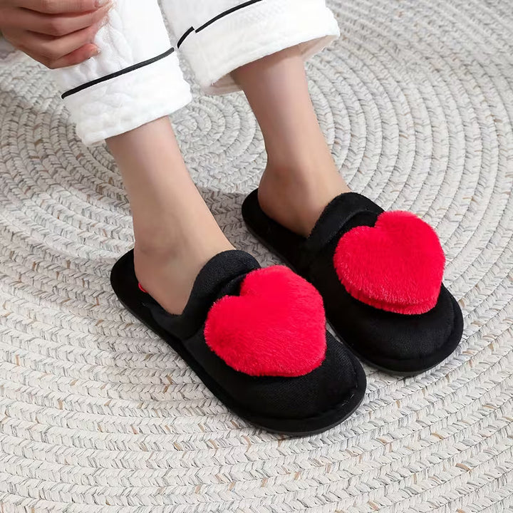 Zeliha - Zapatillas De Felpa Con Forma De Corazón Y Suela Antideslizante