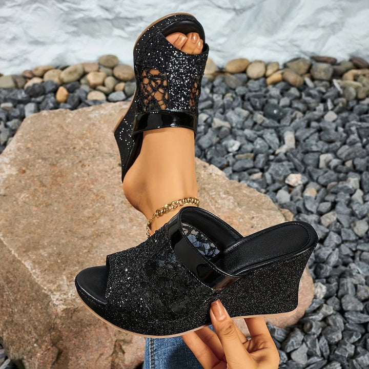 Alexis - Sandalias Elegantes De Tacón Alto Con Encaje