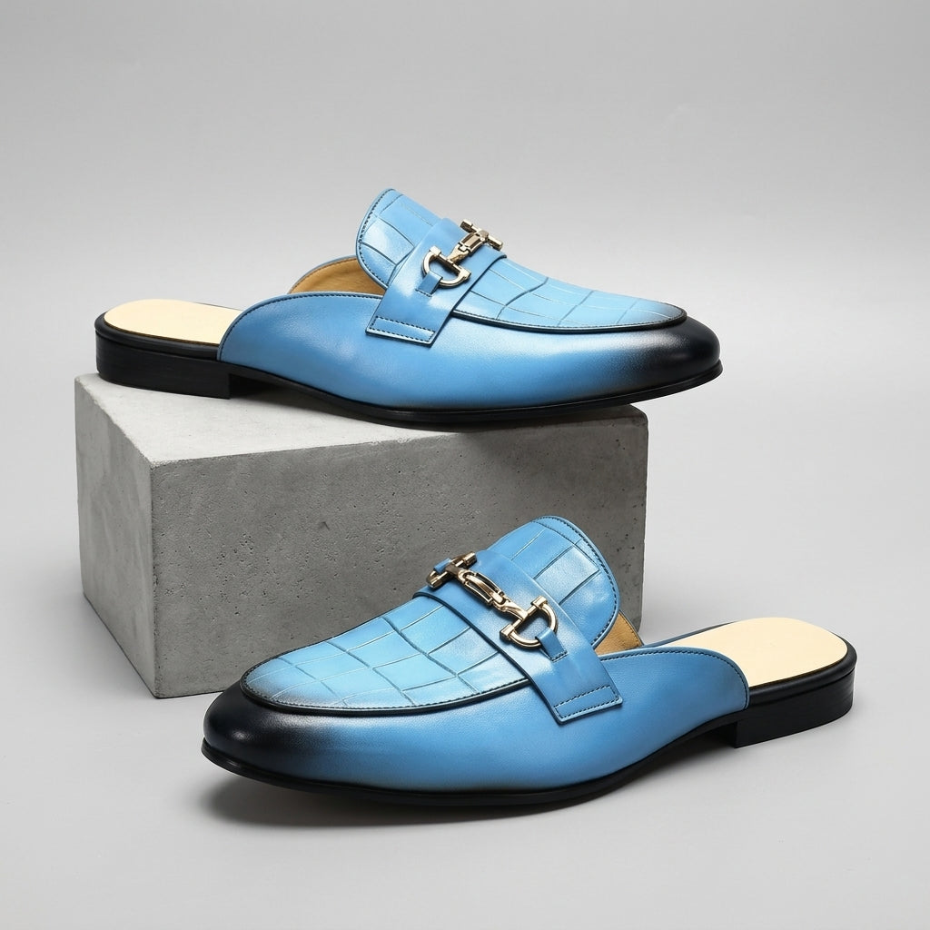 Idris - Zapatos De Cuero Sin Talón