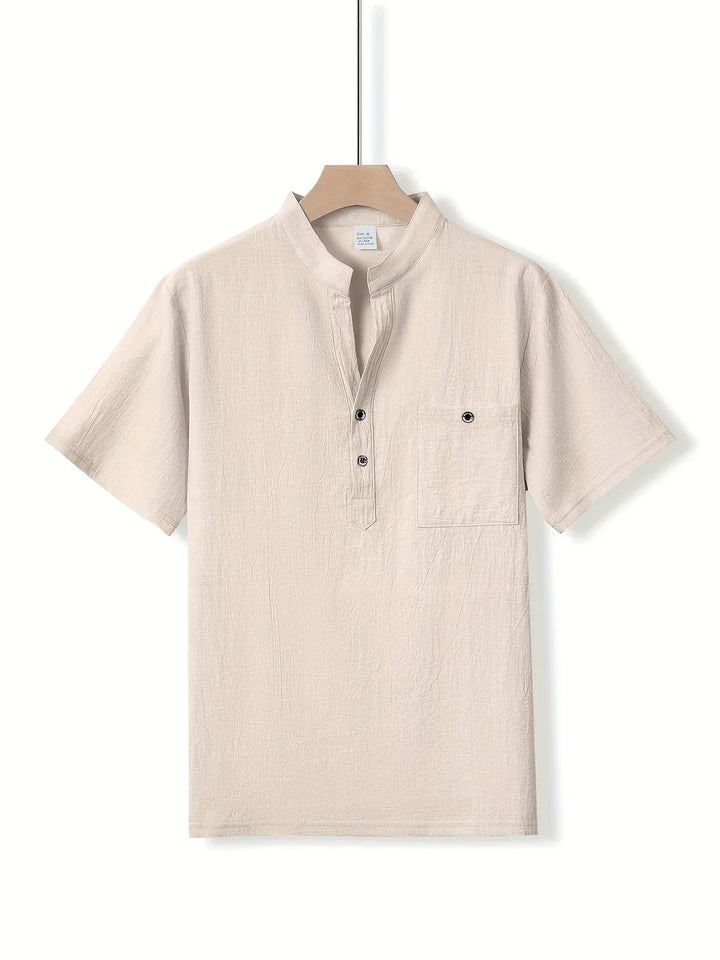 Markos - Camisa Informal De Manga Corta Con Botones