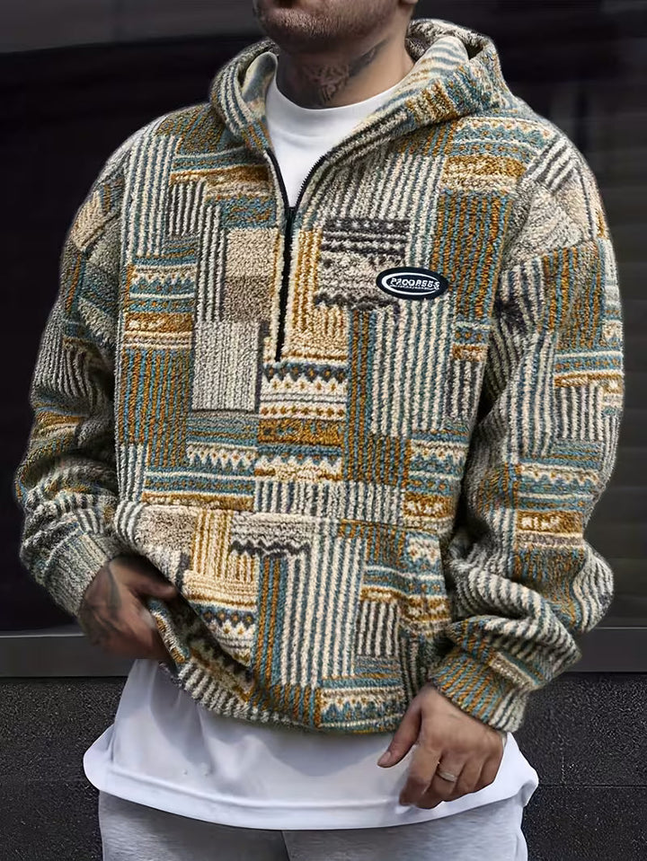 Silvain - Sudadera Con Capucha Y Cremallera Estampada