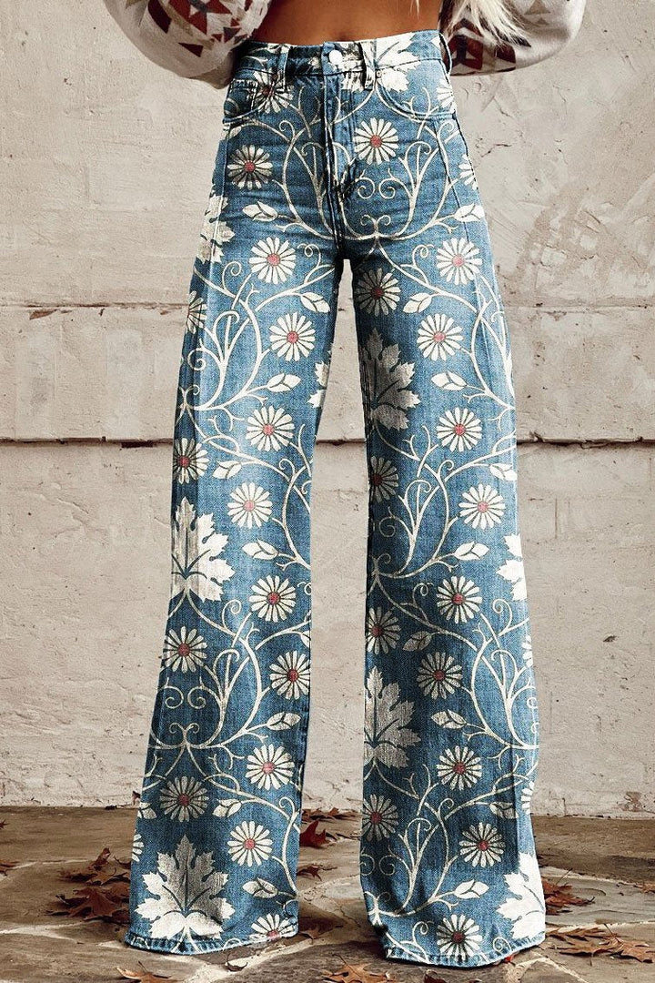 Sharlene - Pantalones Boho Vintage Con Encanto Para Un Mira Elegante