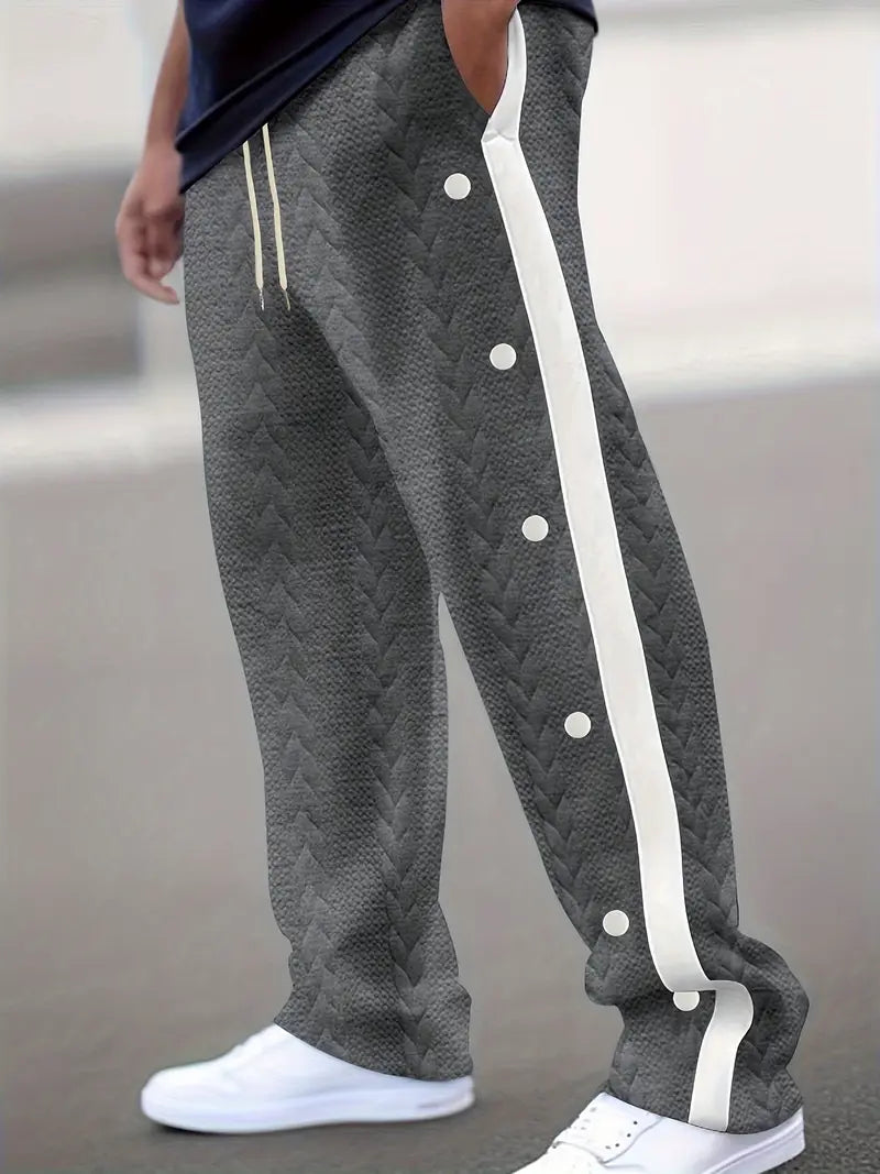 Jonass - Pantalones Anchos De Punto Con Botones Laterales
