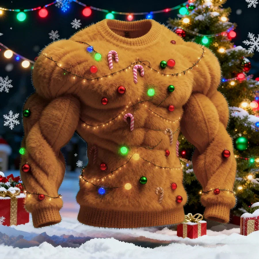 Nissanka - Elegante Jersey De Manga Larga Con Diseño De árbol de Navidad