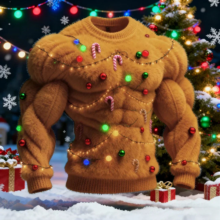 Nissanka - Elegante Jersey De Manga Larga Con Diseño De árbol de Navidad
