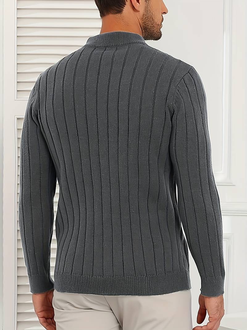 Yedidya - Jersey de Manga Larga Informal de Punto