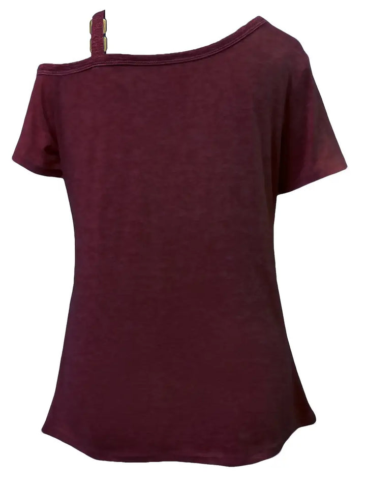 Ianthe - Camiseta Elegante De Manga Corta