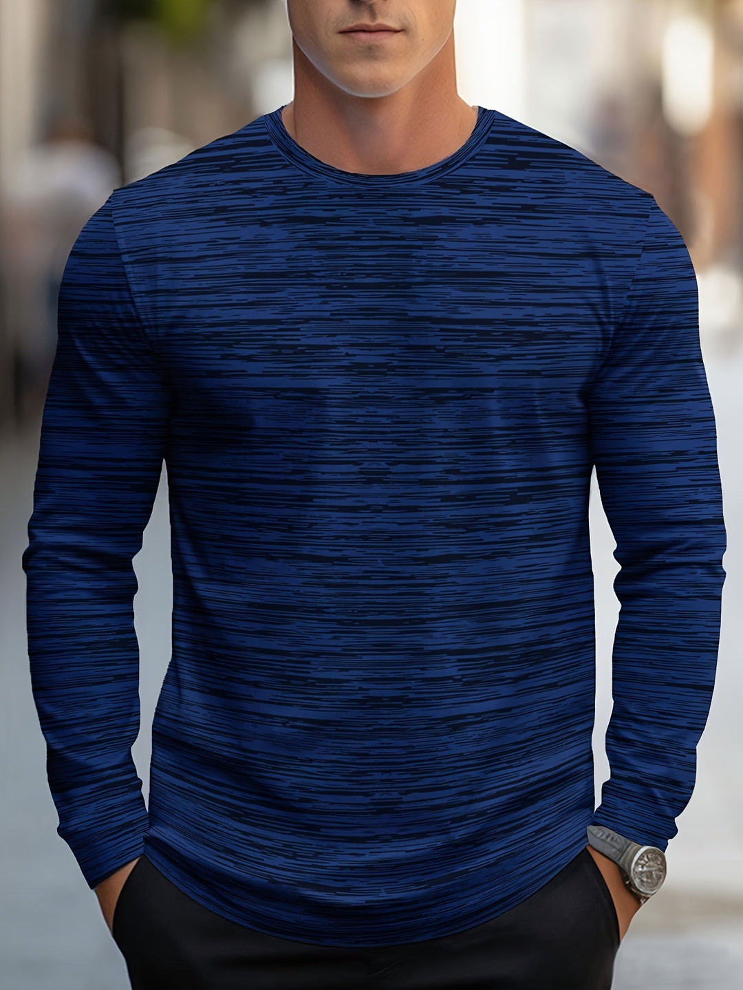 Alir - Camisa Informal De Manga Larga a Rayas
