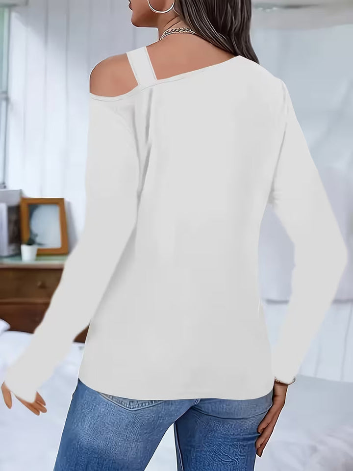 Ayza - Camiseta de Manga Larga Con Aberturas Asimétricas