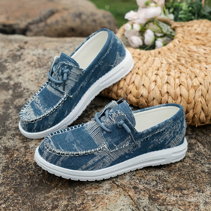 Aigerim - Zapatillas Planas Cómodas Con Cordones