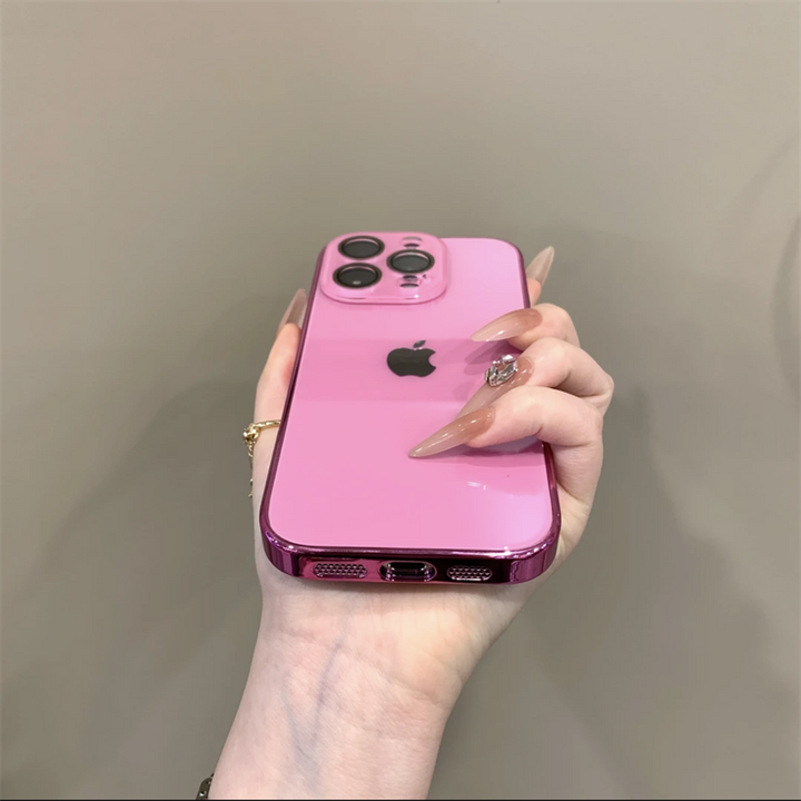 Chromelux - Funda De Cristal Electrochapado De Alta Calidad Para iPhone