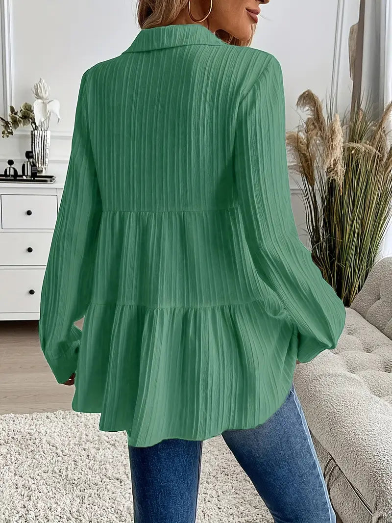Majlinda - Elegante Camisa De Manga Larga Con Botones