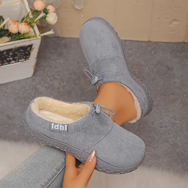 Damilya - Zapatos Sin Cordones De Ante Sintético Con Forro Polar Y Cordón Ajustable