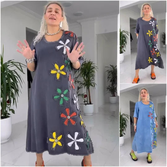Jiella - Vestido Informal Con Estampado De Flores