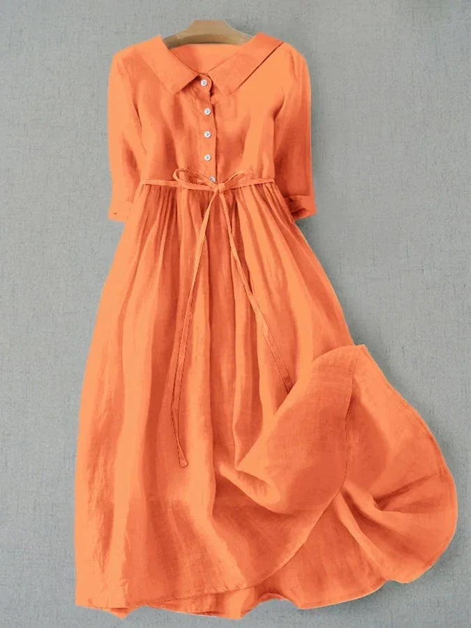 Nerissa - Vestido Artístico Sencillo De Algodón