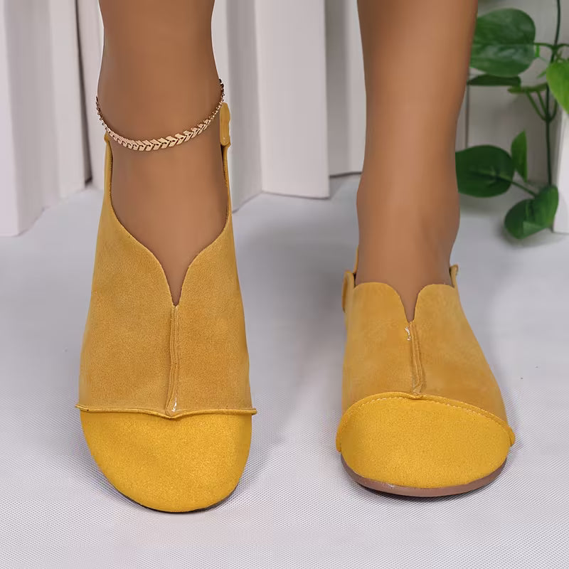 Bethan - Zapatos Planos Flexibles y Plegables Con Puntera Cuadrada
