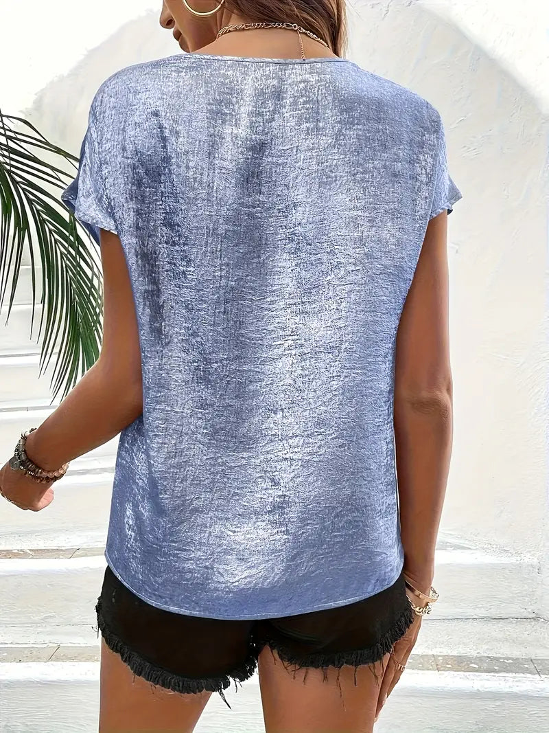 Erifyli - Elegante Blusa Con Cuello En V