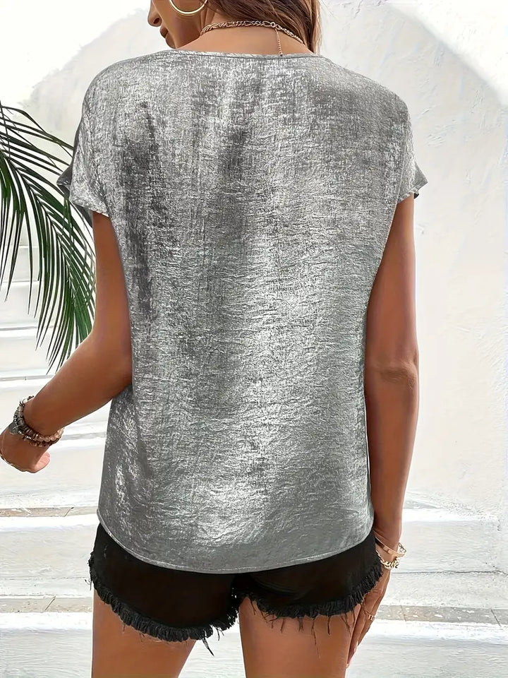 Erifyli - Elegante Blusa Con Cuello En V