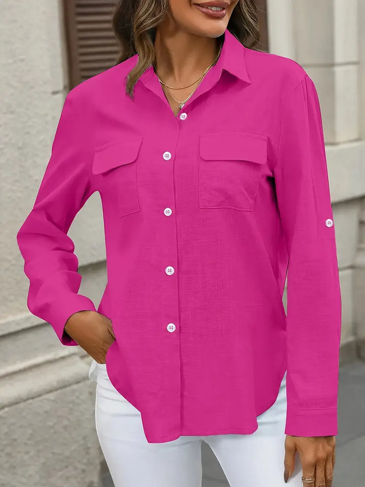 Athena - Camisa De Algodón Con Bolsillos Delanteros