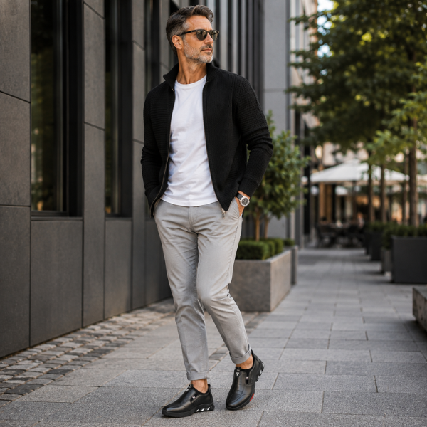 Thornton - Elegantes Zapatos de Piel Sin Cordones