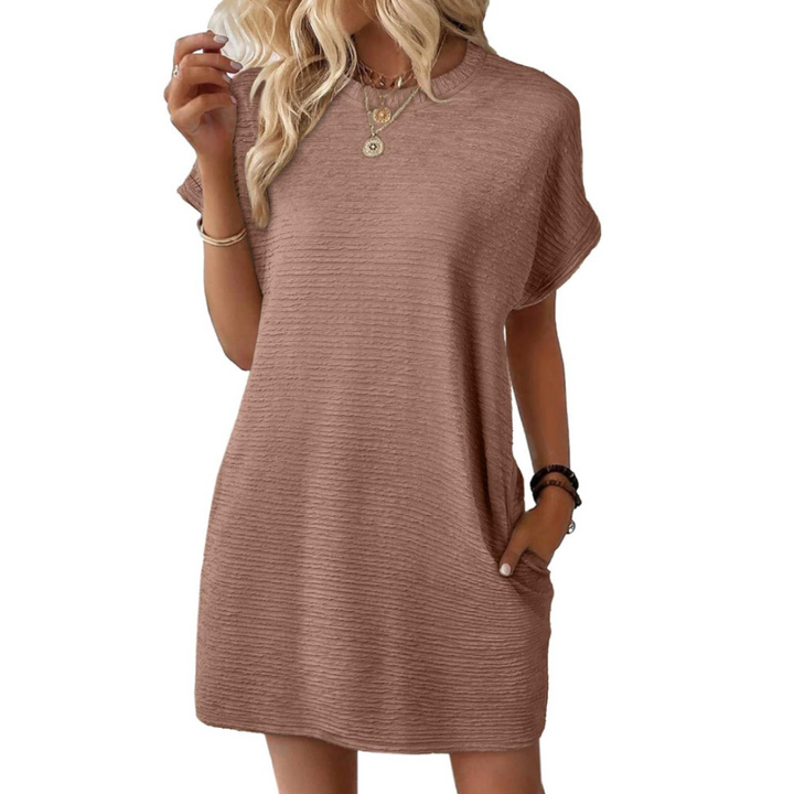 Elviaa - Elegante Minivestido Con Bolsillo