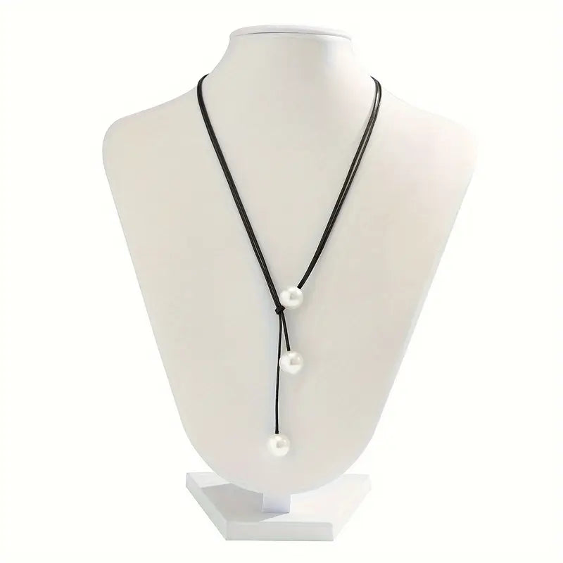 Lullia - Collar Geométrico Sencillo Con Hilo De Cera