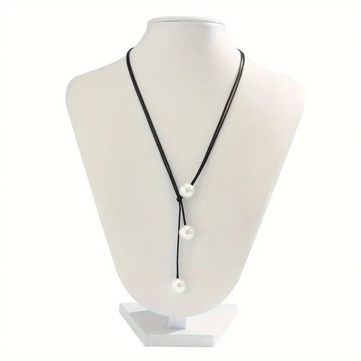 Lullia - Collar Geométrico Sencillo Con Hilo De Cera