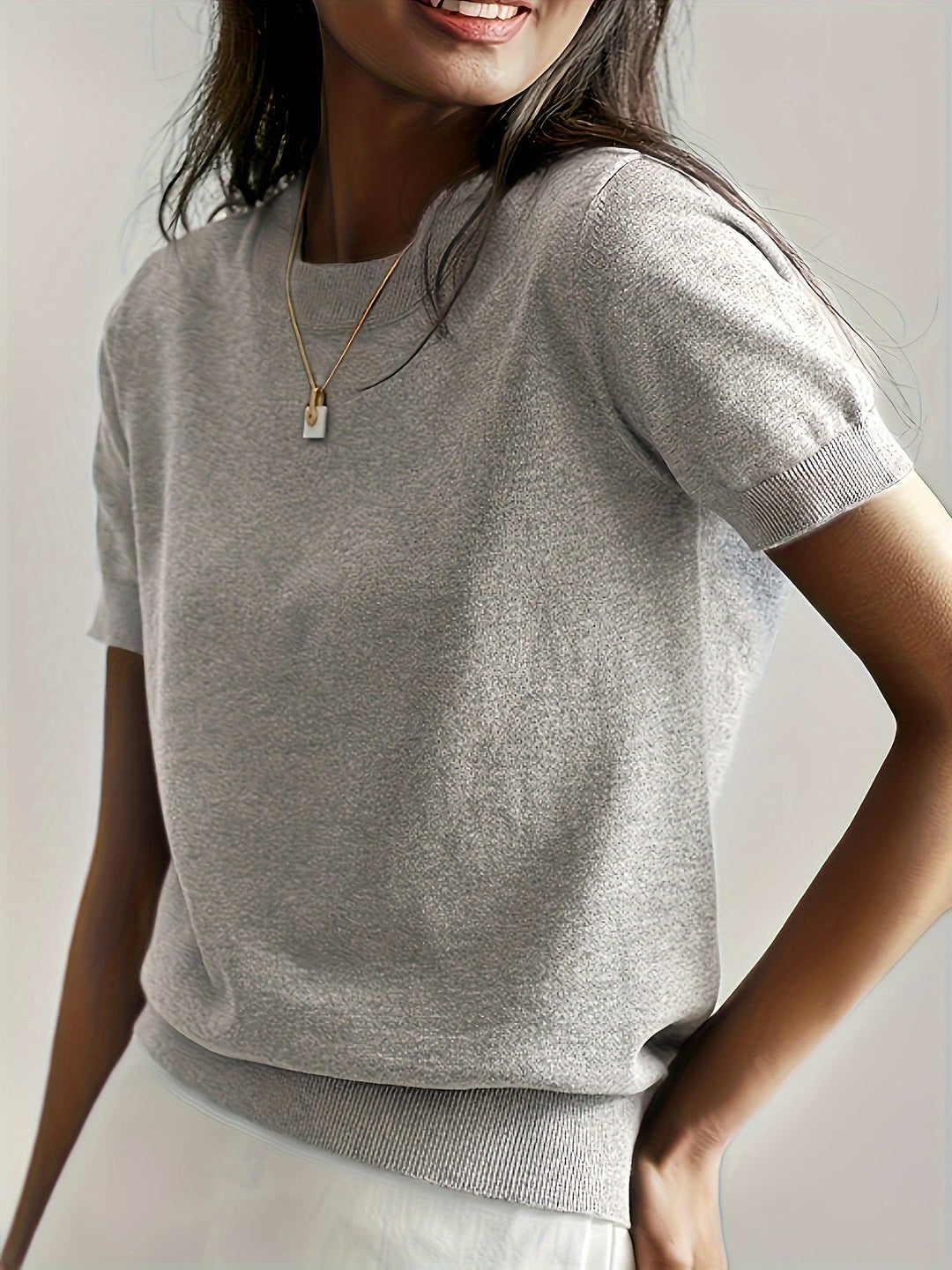 Jacquie - Camiseta Informal De Alta Elasticidad