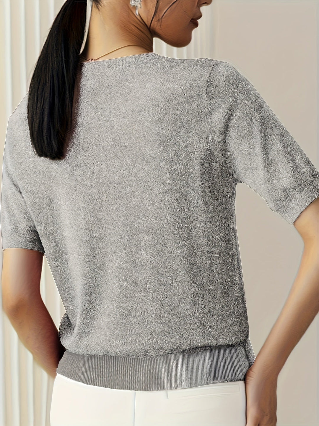 Jacquie - Camiseta Informal De Alta Elasticidad