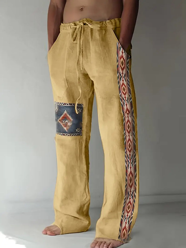 Daniil - Pantalones De Estilo Etnico Con Bolsillos