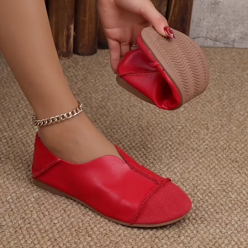 Bethan - Zapatos Planos Flexibles y Plegables Con Puntera Cuadrada