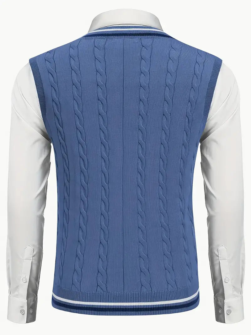 Duane - Jersey De Punto Sin Mangas Con Cuello En V