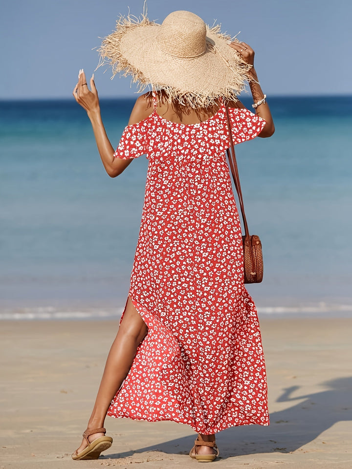 Consuelo - Vestido Con Hombros Descubiertos Y Estampado Floral