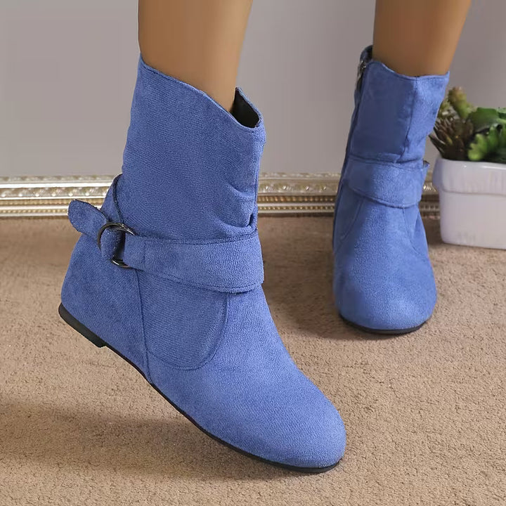 Belynda - Botines de Cuña Holgados Con Correa de Hebilla