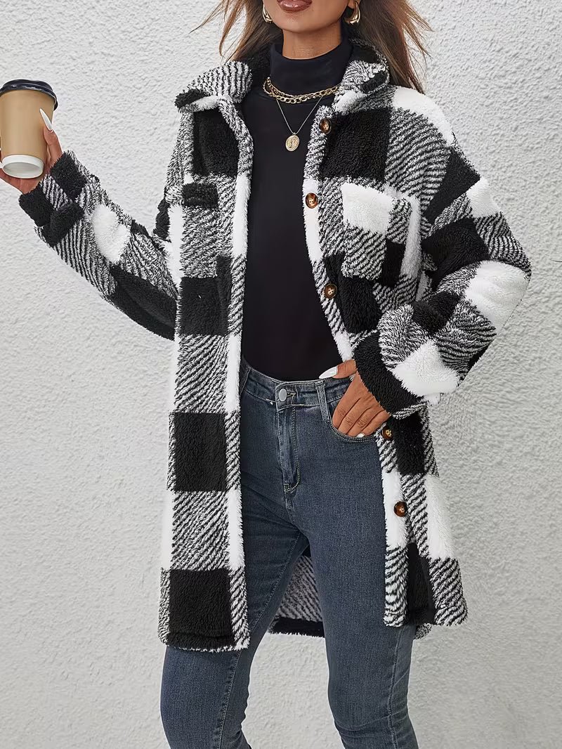 Zariana - Chaqueta De Felpa a Cuadros «Transfronterizo»