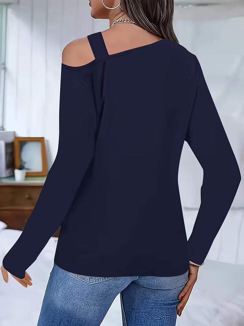 Ayza - Camiseta de Manga Larga Con Aberturas Asimétricas