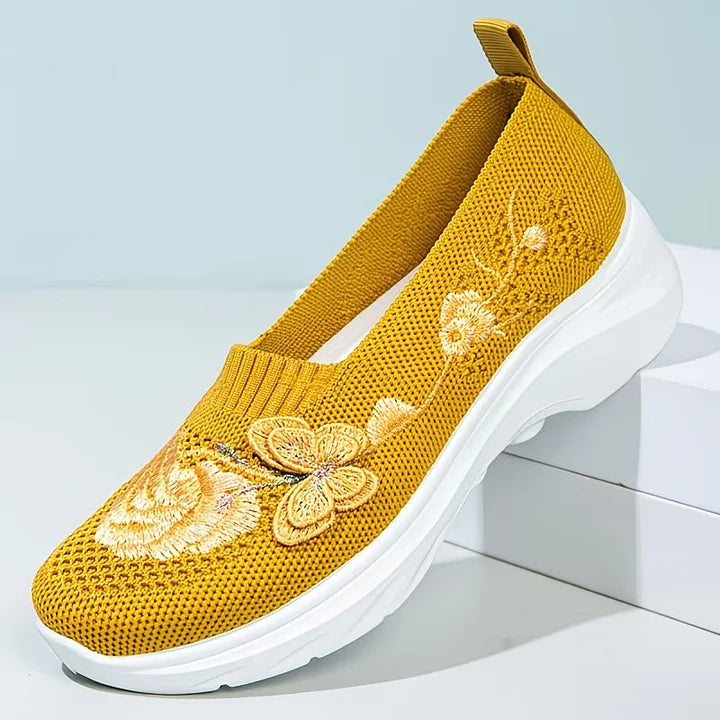 Leetha - Mocasines Bordados Con Mariposas