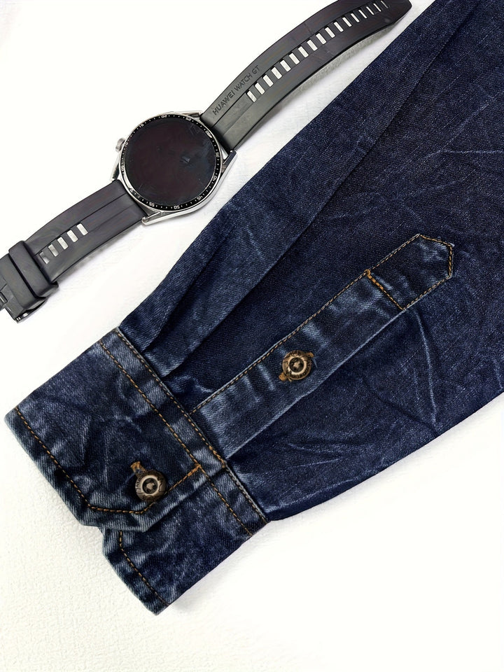 Dolvin - Camisa Informal De Manga Larga Con Doble Bolsillo